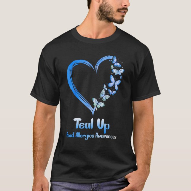 T-shirt Sensibilisation aux allergies alimentaires Coeur T (Devant)