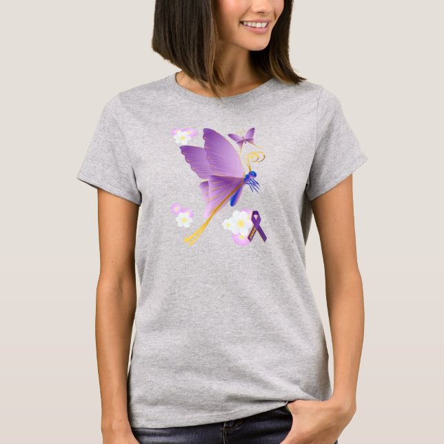 T-shirt Sensibilisation aux fibro-violets (Devant)