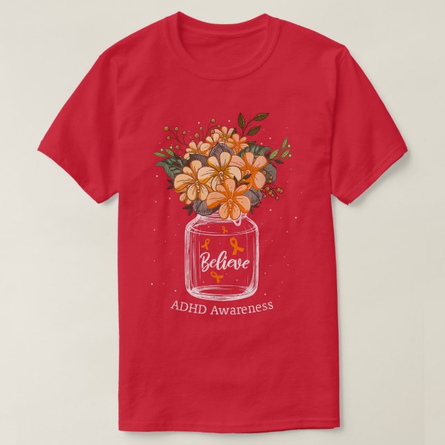 T-shirt Sensibilisation aux fleurs TDAH (Design devant)