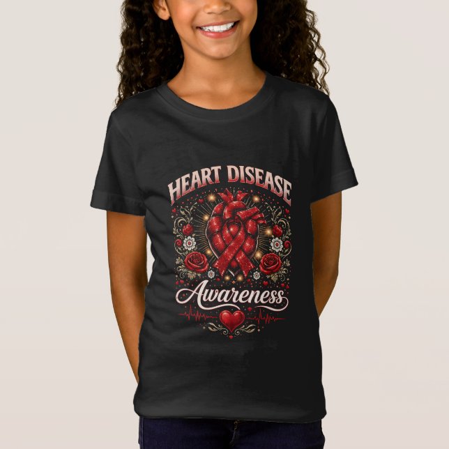 T-Shirt Sensibilisation aux maladies cardiaques (Devant)