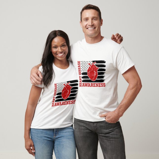 T-shirt Sensibilisation aux maladies cardiaques (Unisexe)