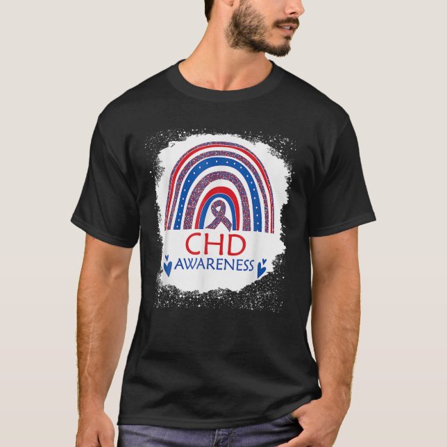 T-shirt Sensibilisation aux maladies cardiaques Bleu arc-e (Devant)
