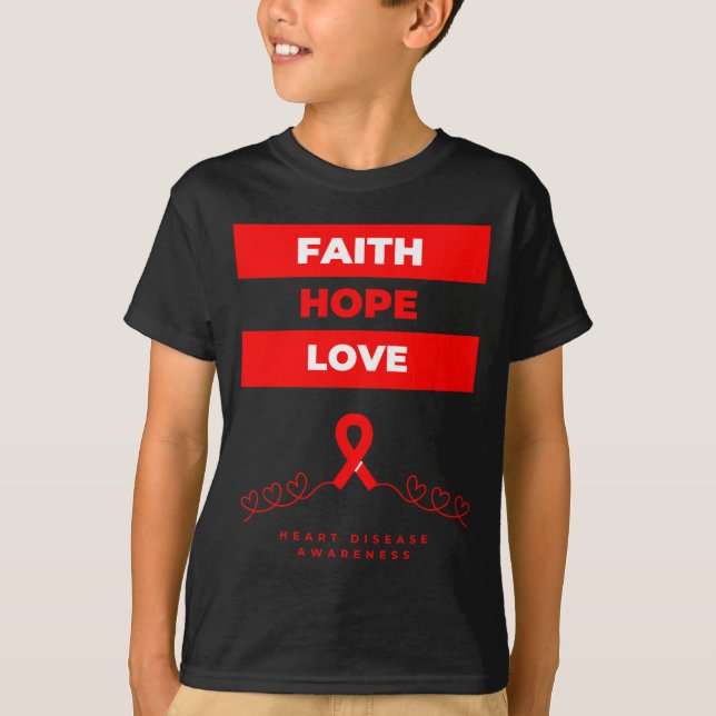 T-shirt Sensibilisation aux maladies cardiaques Conception (Devant)