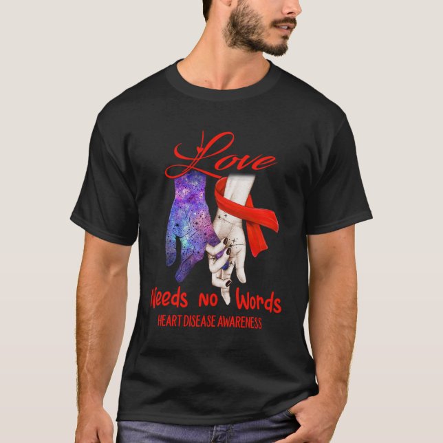T-shirt Sensibilisation aux maladies cardiaques - L'amour  (Devant)