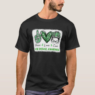 T-shirt Sensibilisation aux maladies du foie Ruban vert Pa