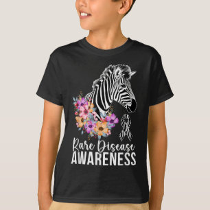 T-shirt Sensibilisation aux maladies rares Zèbre Maladie r