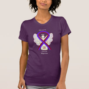 T-shirt Sensibilisation aux migraines chroniques Ruban Vê