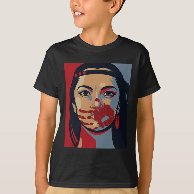 T-shirt Sensibilisation aux mines Femmes autochtones Art S (Devant)