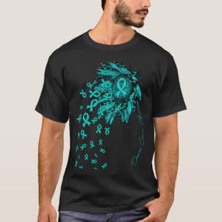 T-shirt Sensibilisation aux ovaires Fleuron de tournesol f
