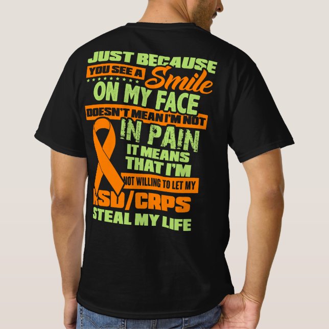 T-shirt Sensibilisation aux RSD CRPS (Dos)