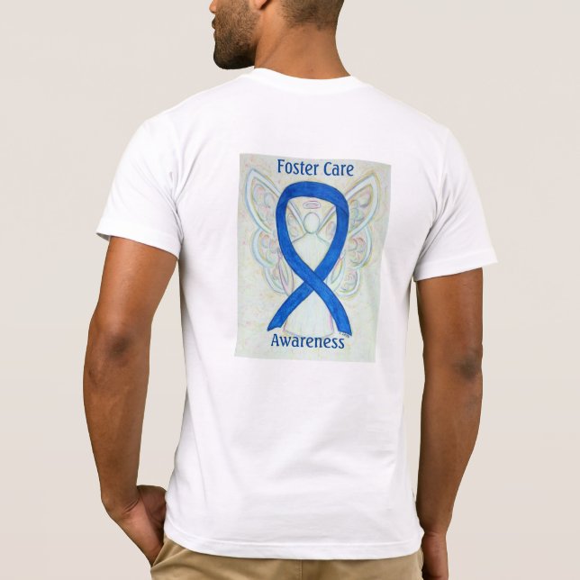 T-shirt Sensibilisation aux soins d'appoint Blue Ribbon An (Dos)