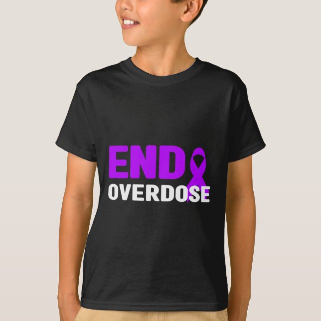 T-shirt Sensibilisation aux surdoses de fin - Addiction (Devant)