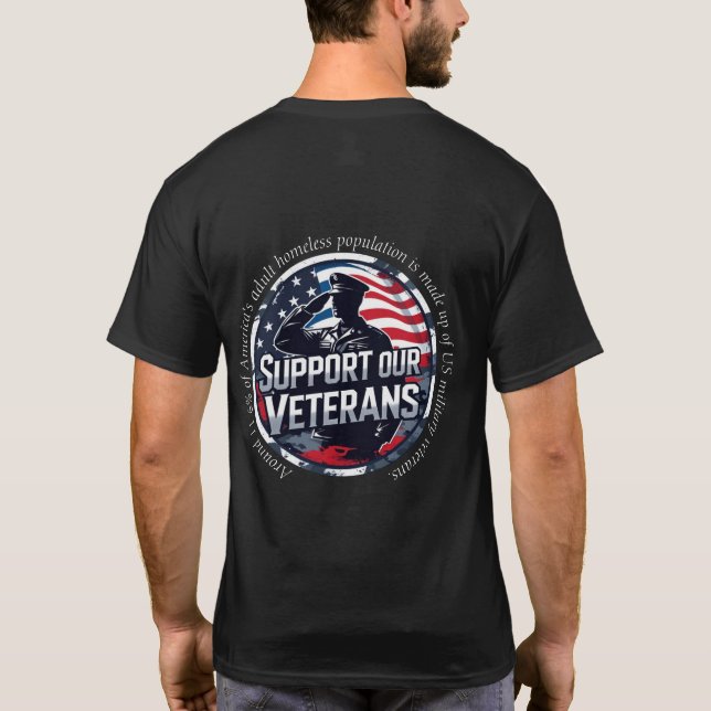T-shirt Sensibilisation aux vétérans sans abri (Dos)