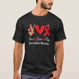 T-shirt Sensibilisation aux victimes de brûlures Paix Amou