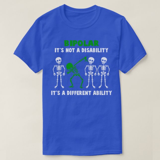 T-shirt Sensibilisation Bipolaire Ce N'Est Pas Un Handicap (Design devant)