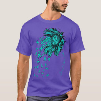 T-shirt Sensibilisation cervicale Fleurs rubans de tournes