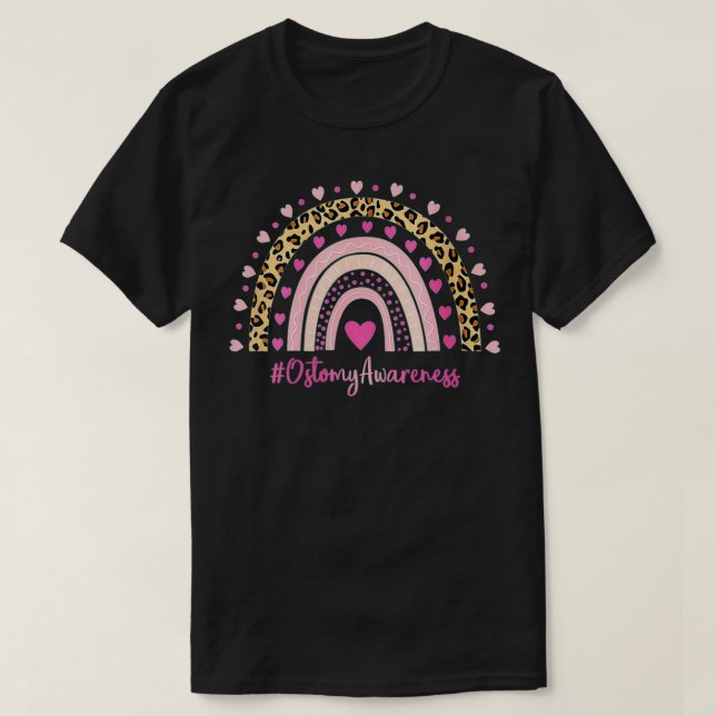T-shirt Sensibilisation des femmes à l'estomac rose Coeur  (Design devant)