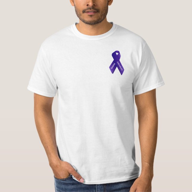 T-shirt Sensibilisation des personnes ciblées Ruban d'Indi (Devant)