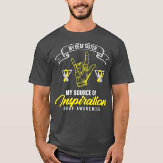 T-shirt Sensibilisation des sourds Soeur de la surdité Per