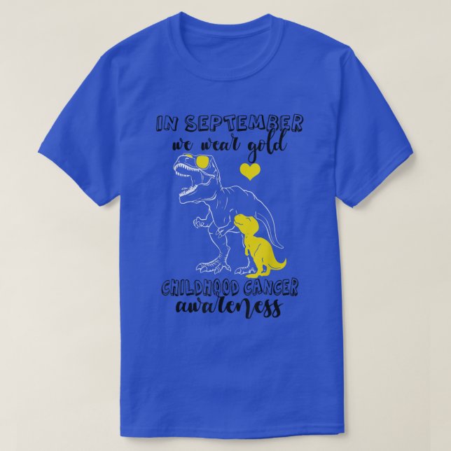 T-shirt Sensibilisation Dinosaure Cancer De L'Enfance En S (Design devant)