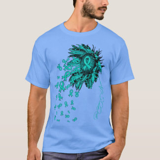 T-shirt Sensibilisation du PCOS Fleurs rubans de tournesol