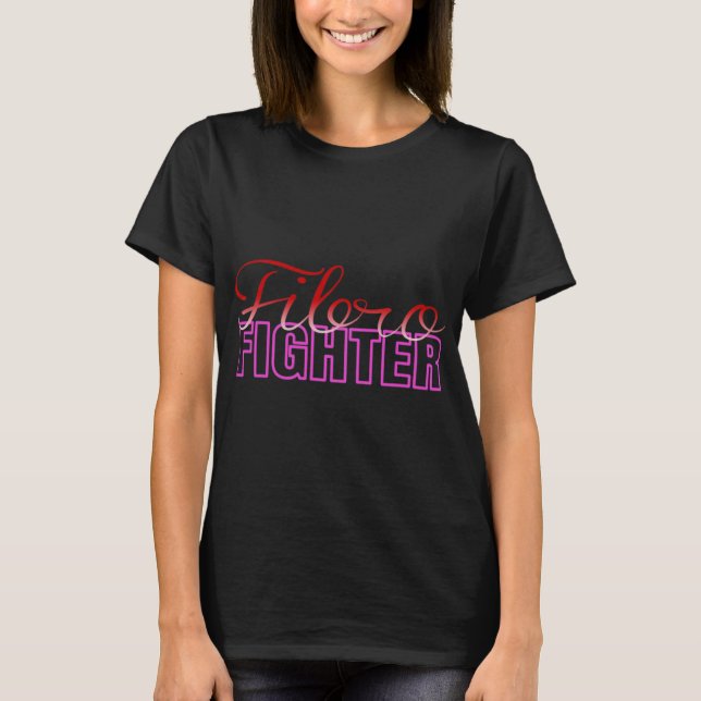 T-shirt Sensibilisation Fibro Fighter Fibromyalgia (Devant)