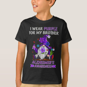 T-shirt Sensibilisation Je Porte Du Violet Pour Mon Frère