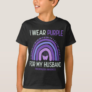 T-shirt Sensibilisation Je Porte Du Violet Pour Mon Mari