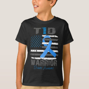 T-shirt Sensibilisation mondiale au diabète Ruban bleu T1D