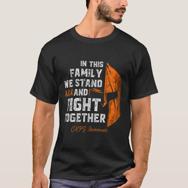 T-shirt Sensibilisation RSD-CRPS Soutien familial Guerrier (Devant)