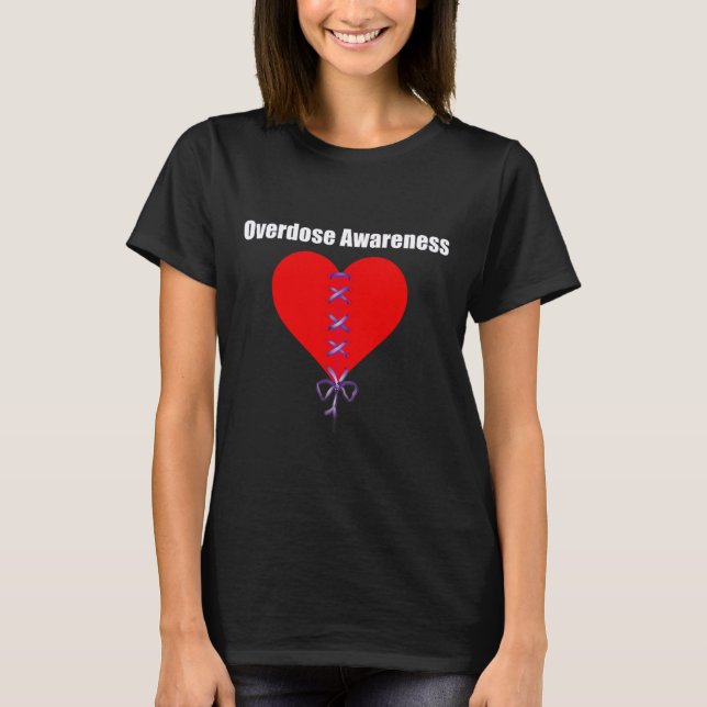 T-shirt Sensibilisation Ruban Violet Défaillance Cardiaque (Devant)