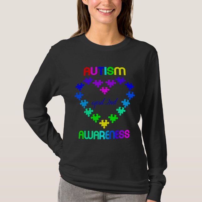 T-shirt Sensibilisation sur l'autisme 2 avril (Devant)