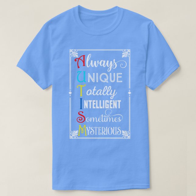 T-SHIRT SENSIBILISATION SUR L'AUTISME 9 (Design devant)