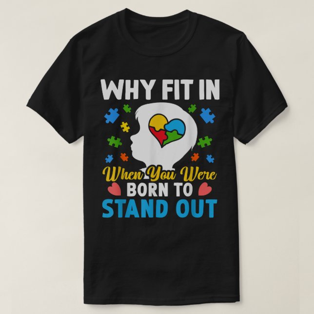 T-shirt Sensibilisation sur l'autisme à la Journée de l'au (Design devant)