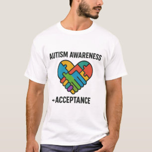 T-shirt Sensibilisation sur l'autisme à l'acceptation Puzz