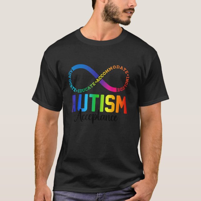 T-shirt Sensibilisation sur l'autisme Acceptation Symbole  (Devant)