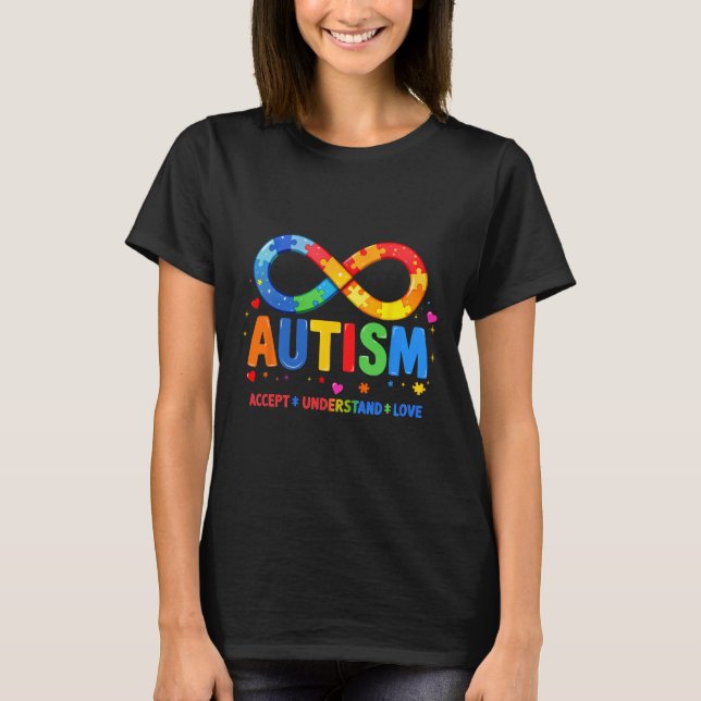 T-shirt Sensibilisation sur l'autisme Accepter Comprendre  (Devant)