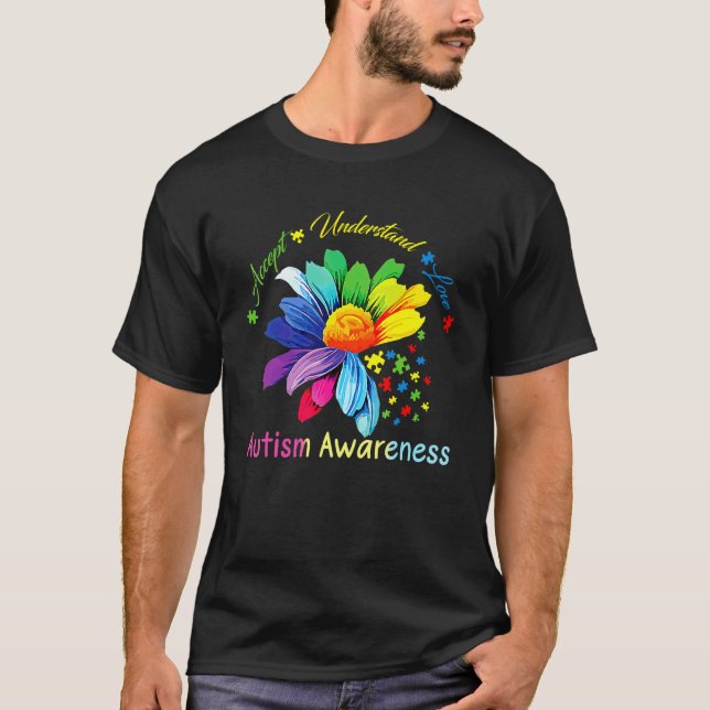T-shirt Sensibilisation sur l'autisme Accepter Comprendre  (Devant)