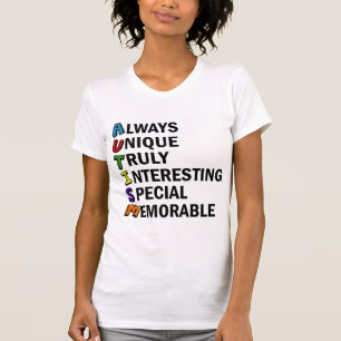 T-shirt sensibilisation sur l'autisme Acrostique mignon po
