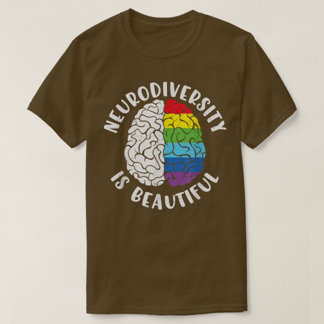 T-shirt SENSIBILISATION SUR L'AUTISME ADHD La neurodiversi (Design devant)
