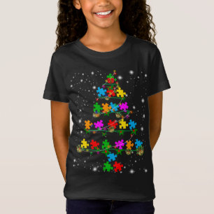 T-Shirt Sensibilisation sur l'autisme Arbre de Noël Pyjama