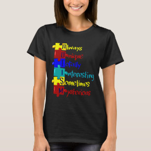 T-shirt Sensibilisation sur l'autisme Autisme Acronyme Puz