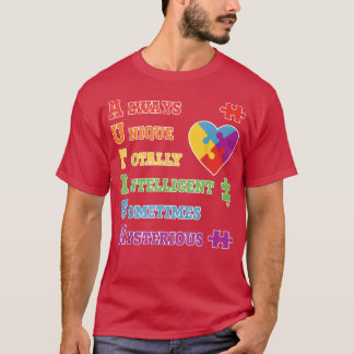 T-shirt Sensibilisation sur l'autisme Autisme Acronyme Puz