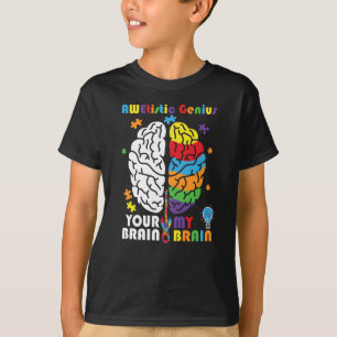 T-shirt sensibilisation sur l'autisme Awetistic Genius Cer