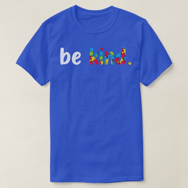 T-shirt Sensibilisation sur l'autisme Be Genre Coloré Puzz (Design devant)