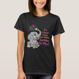 T-shirt Sensibilisation sur l'autisme Be Genre Elephant Pu