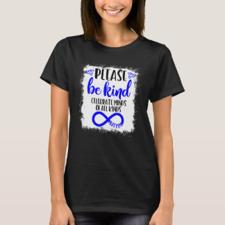 T-shirt Sensibilisation sur l'autisme Be Kind Celebrate Mi