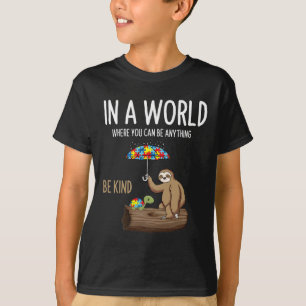 T-shirt Sensibilisation sur l'autisme Be Kind Enseignant d