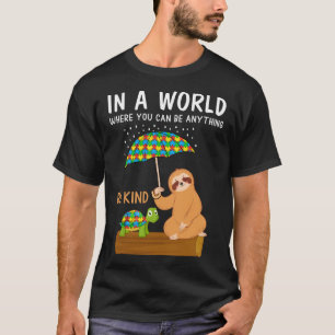 T-shirt Sensibilisation sur l'autisme Be Kind Enseignant d