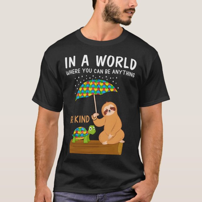 T-shirt Sensibilisation sur l'autisme Be Kind Enseignant d (Devant)